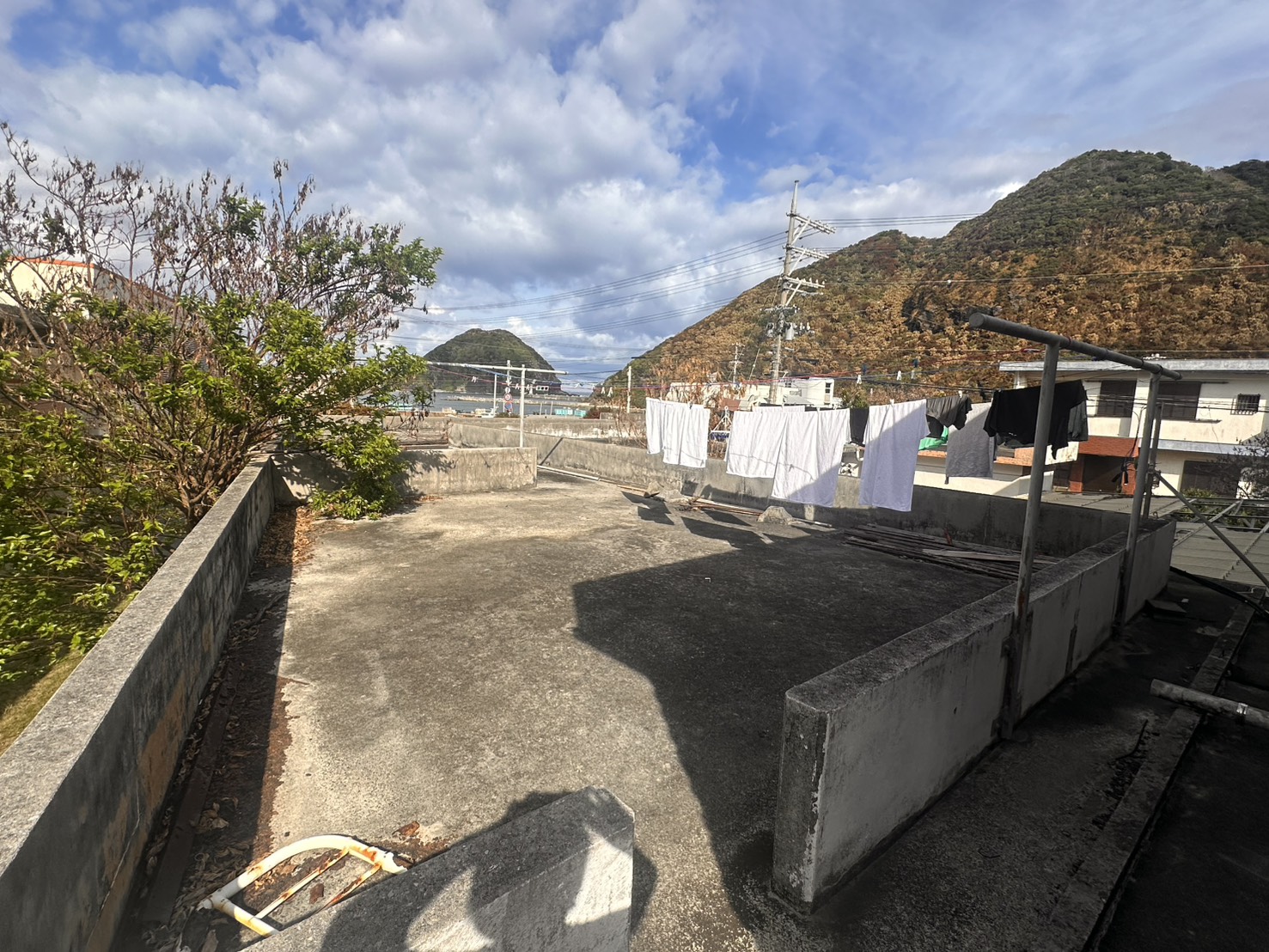 屋上物干し